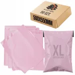 Roosad kiirpakendi &uuml;mbrikud, XL, 500x600 mm, 50 tk, 2 pakki