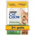 PURINA Cat Chow steriliseeritud kasside toit kanaga, 4 x 85 g
