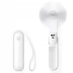 Kaasaskantav mini k&auml;siventilaator JISULIFE taskulambi ja USB akuga