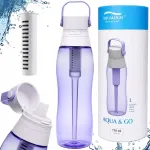 Veefiltri pudel kassettidega Aqua&Go Lavender 0,75 l