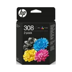 HP 308 tindikassetid must ja v&auml;rviline, topeltpakend