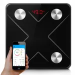 Anal&uuml;&uuml;tilised Bluetooth vannitoakaalud klaasist, LCD-ga