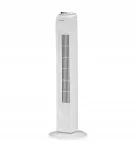 Tornventilaator Exquisit, valge, osutav, taimeriga, 3 režiimi