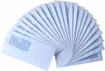 DL valged aknaga Selfstick &uuml;mbrikud 110x220 mm, 90x45 mm aken, 500 tk, 2 pakki