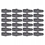 Tugevad mustad plastist telgi klambrid lukuga, 30 tk