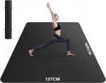 Joogamatt HAPBEAR, 198x137 cm, 6 mm, libisemiskindel, must, TPE