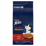 Kuiv kassitoit FELIX Doubly Delicious veise- ja kanalihaga, 2 kg