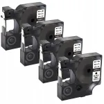 DYMO D1 40913 kleeplint, 9 mm, valge musta tekstiga, 4 tk, S0720680