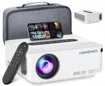 Full HD 4K 12000lm WiFi Android projektor kotiga ja 1 m HDMI kaabliga