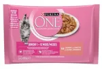 Purina ONE JUNIOR koeratoit l&otilde;he ja porganditega kastmes, 4 x 85 g