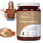 Toidulisand Vitalers Ashwagandha 600 mg, 60 kapslit