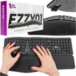 Spacetronik ergonoomiline juhtmega klaviatuur, USB, 1,5 m, QWERTY, membraan