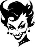 Auto kleebis taustata WOMAN JOKER, 18 x 13,7 cm
