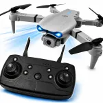 E99 PRO 4K HD WiFi droon kotiga, 2 LED kaamerat, 3 akut, hall