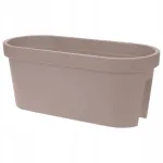 Liivakarva plastikust r&otilde;dulillepott, 60 x 28 x 25 cm, kinnitatav piirdmele
