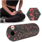 Lihasemasaaži rull Hop-Sport, must/roosa, 15 cm