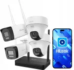 Juhtmevabade WiFi-kaamerate komplekt 4 tk 4MP HiLook Hikvision WIFIKIT-BT4-4CH