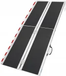 Alumiiniumist kokkupandav ramp k&auml;rudele ja jalgratastele, 183x74 cm, 300 kg
