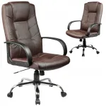 Kontoritool, ergonoomiline, pruun, kunstnahk