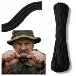 Paracord 550 k&ouml;is, 30 m, must, 249 kg, 7-niiteline