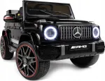 Laste elektriauto MERCEDES G63 4x4 nahkiste, EVA rataste, 180W, 12V 9Ah, LED tuled ja puldiga