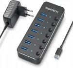 USB jaotur RSHTECH RSH-518C, 7 USB 3.0 &uuml;hendust, l&uuml;lititega