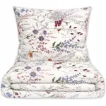 Voodipesukomplekt 200x220, 100% puuvill, 3-osaline, PREMIUM, lilledega, valmistatud Poolas