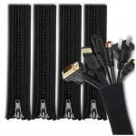 Kaablite maskimis t&otilde;mblukk, must, 4 tk