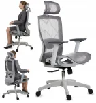 Ergonoomiline hall kontoritool reguleeritavate k&auml;etugede ja peatugedega
