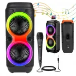 Kaasaskantav Bluetooth k&otilde;lar USB, karaoke ja RGB tuledega