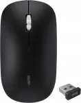 Juhtmevaba arvutihiir Souris Slim, must, vaikselt t&ouml;&ouml;tav, USB vastuv&otilde;tjaga