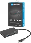 Natec NHU-1343 USB jagaja, 4 pesa