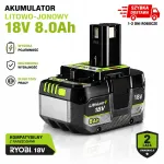 Varuakupatarei 18V 8Ah Li-ion Ryobi ONE+ P102 P108 P118 P190 P107