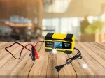 Automaatne akulaadija LCD-ga, 12/24V, 5A/10A, aku parandamise funktsiooniga