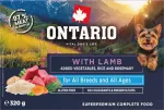 Koerte konservtoit ONTARIO lambalihaga ja k&ouml;&ouml;giviljadega, gluteenivaba, 320 g