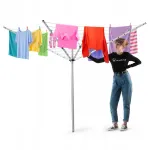 GARDEN DRYER 50 m p&ouml;&ouml;rlev pesukuivatusrest, 4 v&auml;ljast hooba