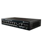 V&otilde;rgul&uuml;liti Toveca PoE, 8 PoE porti, 2 uplink, 1 SFP, 120W, Gigabit