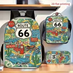 Laste 3-osaline seljakotikomplekt Route 66 graafikaga