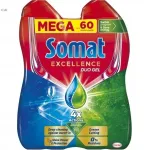 N&otilde;udepesugeel loputusvahendiga Somat EXCELLENCE DUO GEL, 2 x 540 ml, 60 ts&uuml;klit