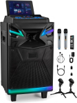 Juhtmevaba karaoke-k&otilde;lar 930W Bluetooth mikrofonidega