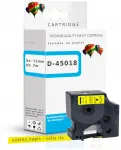 12 mm kollane Dymo 45018 printeri lint, sobib LM160, LM280, LM360, LP300-le