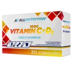 Toidulisand ALLNUTRITION C-vitamiin 1000 + D3, 30 kapslit