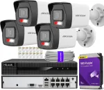 IP valvekomplekt, 4 kaamerat 4Mpx Hikvision, 8x PoE HiLook salvestusseade