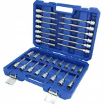 Pikkade kuuskantmutriv&otilde;tmete komplekt 1/2" 5&ndash;19 mm, 30 tk, BRILLIANT TOOLS