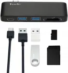 Adapter 5-&uuml;hes, USB Type-C, USB 3.0, Micro SD, SD/SDHC, alumiiniumkorpusega