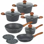 KLAUSBERG KB 7242 pottide komplekt graniidimustriga, sobib induktsioon- ja gaasipliidile