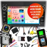 Automuusika Opel Zafira/Astra/Vivaro/Meriva/Signum, 4GB/64GB, Android 15, Bluetooth