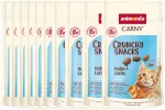 Kasside sn&auml;kid Animonda Carny Crunchy kanaga ja l&otilde;hega, 10 x 50 g