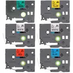 Brother TZe-231/431/531/631/731 v&auml;rvilised kleebispaelad, P-touch, 6 tk