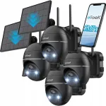 V&auml;ljas p&auml;ikeseenergia kaamera, 5 MP, traadita, akuga, WIFI, 4 tk